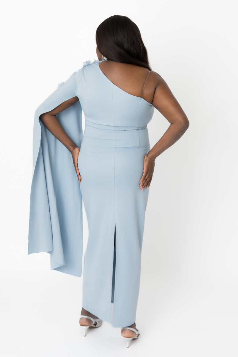 Petal Bloom Dress- Light Blue