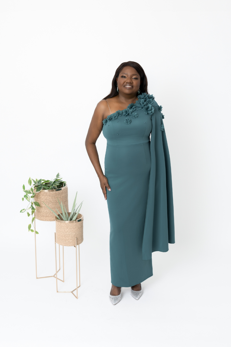 Petal Bloom Dress- Green